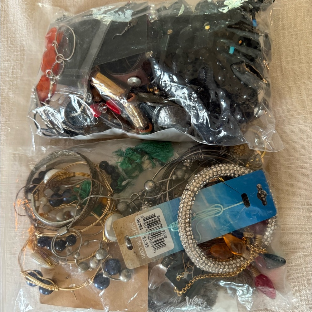 Assorted vintage and nwt Jewelry lot with Bracelets and Earrings and necklaces